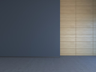 Empty room with dark wall