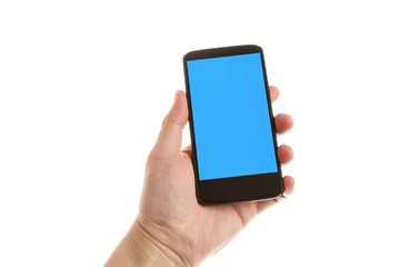 hand holding a cellphone