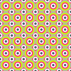 Seamless abstract pattern made by vivid shiny circles