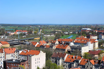 Naklejka na ściany i meble Legnica, Poland cityscape