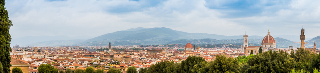 Fototapeta na wymiar Vue sur Florence depuis les jardins du Palais Pitti
