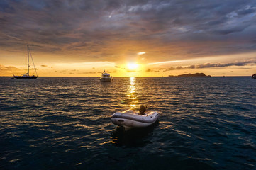 Boats in the sunset 3