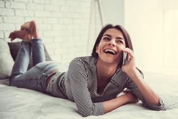 Obraz premium Woman at home