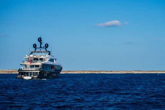 Big yacht in blue sea