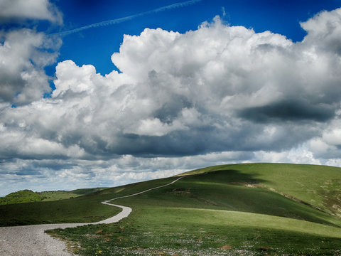 Viewpoint in Abodi Mountains Orhy at Western Pyrenees of Navarre - France Border 