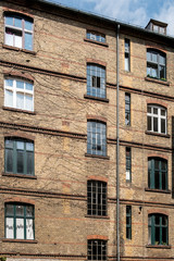 Fototapeta na wymiar backyard , facade of old building in Berlin