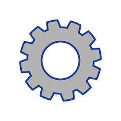 gear wheel icon over white background. vector illustration