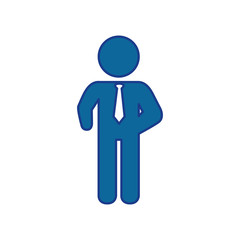 pictogram businessman icon over white background. vector illustration