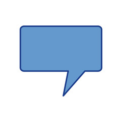 speech bubble icon over white background. vector illustration