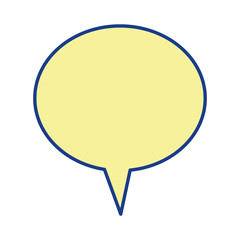 speech bubble icon over white background. vector illustration