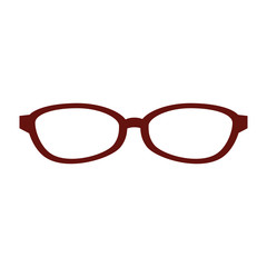 glasses accessory icon over white background. vector illustration