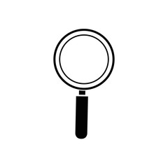 magnifying glass icon over white background. vector illustration