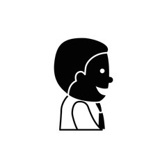 cartoon man icon over white background. vector illustration