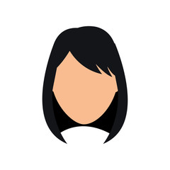 woman avatar icon over white background. colorful design. vector illustration