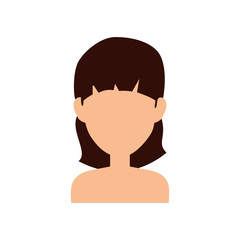 woman avatar icon over white background. colorful design. vector illustration
