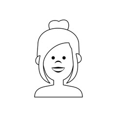 woman cartoon icon over white background. vector illustration