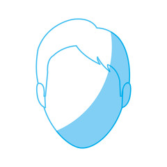 man avatar icon over white background. vector illustration