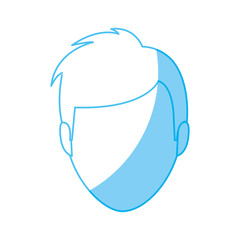 man avatar icon over white background. vector illustration