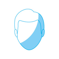 man avatar icon over white background. vector illustration