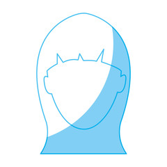 woman with long hair icon over white background. vector illustration