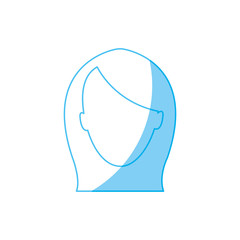 Obraz na płótnie Canvas woman with short hair icon over white background. vector illustration