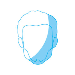 man avatar icon over white background. vector illustration