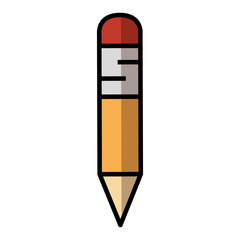 pencil utensil icon over white background. vector illustration