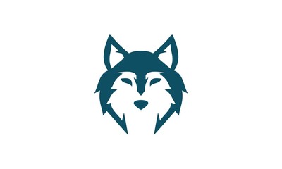 Naklejka premium Szablon Logo Głowa Wilka