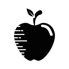 apple fruit icon over white background. vector illustration