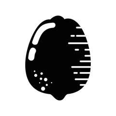 lemon fruit icon over white background. vector illustration