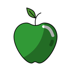 apple fruit icon over white background. vector illustration