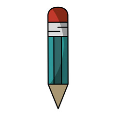 pencil utensil icon over white background. vector illustration