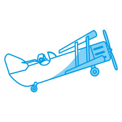 plane icon over white background. vector illustration