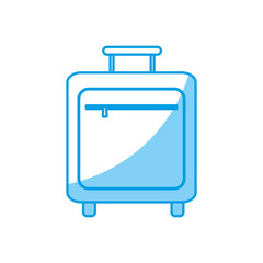 travel suitcase icon over white background. vector illustration
