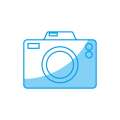 photographic camera icon over white background. vector illustration