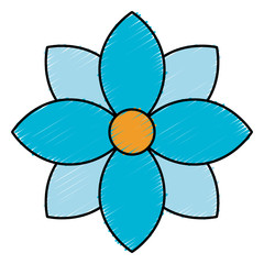 beautiful flowers icon over white background. colorful design. vector illustration