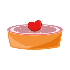 cake icon over white background. vector illustration
