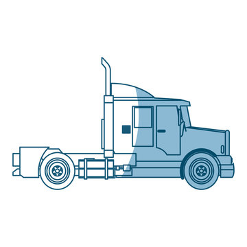 recommend clip art: semi truck cab vehicle commerce outline vector illustration