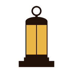 retro lantern icon over white background. vector illustration