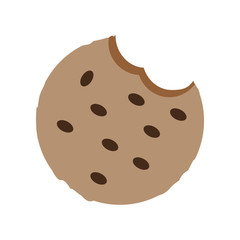 cookie icon over white background. vector illustration