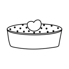 birthday cake icon over white background. vector illustration