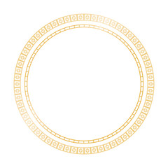 Golden Shiny Circle Frame on Transparent Background, Vector Glittering Design Element, Modern Luxury Template.