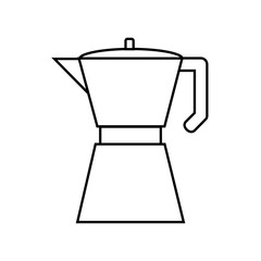 italian coffee maker icon over white background. vector illustration