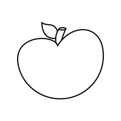 apple fruit icon over white background. vector illustration