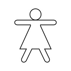 Obraz premium pictogram woman icon over white background. vector illustration