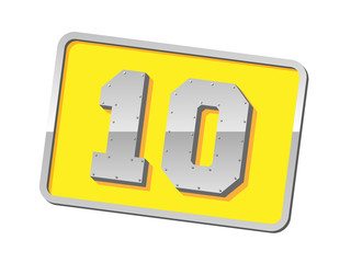 10th celebration event number for poster or invitation