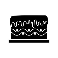 birthday cake icon over white background. vector illustration