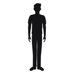 pictogram man standing avatar design vector illustration