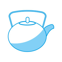 tea pot icon over white background. vector illustration