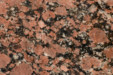 Red granite close up